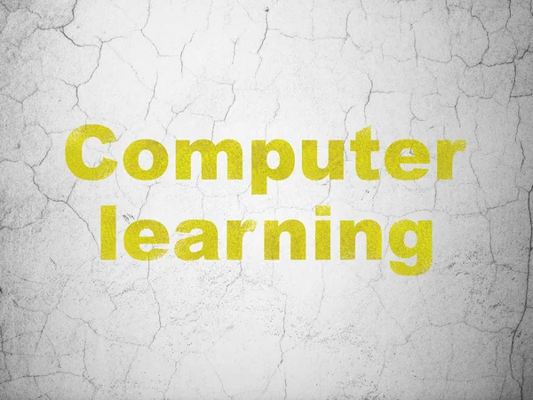 Studying concept: Computer Learning on wall background — Stock Photo, Image