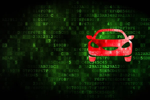 Tourism concept: Car on digital background