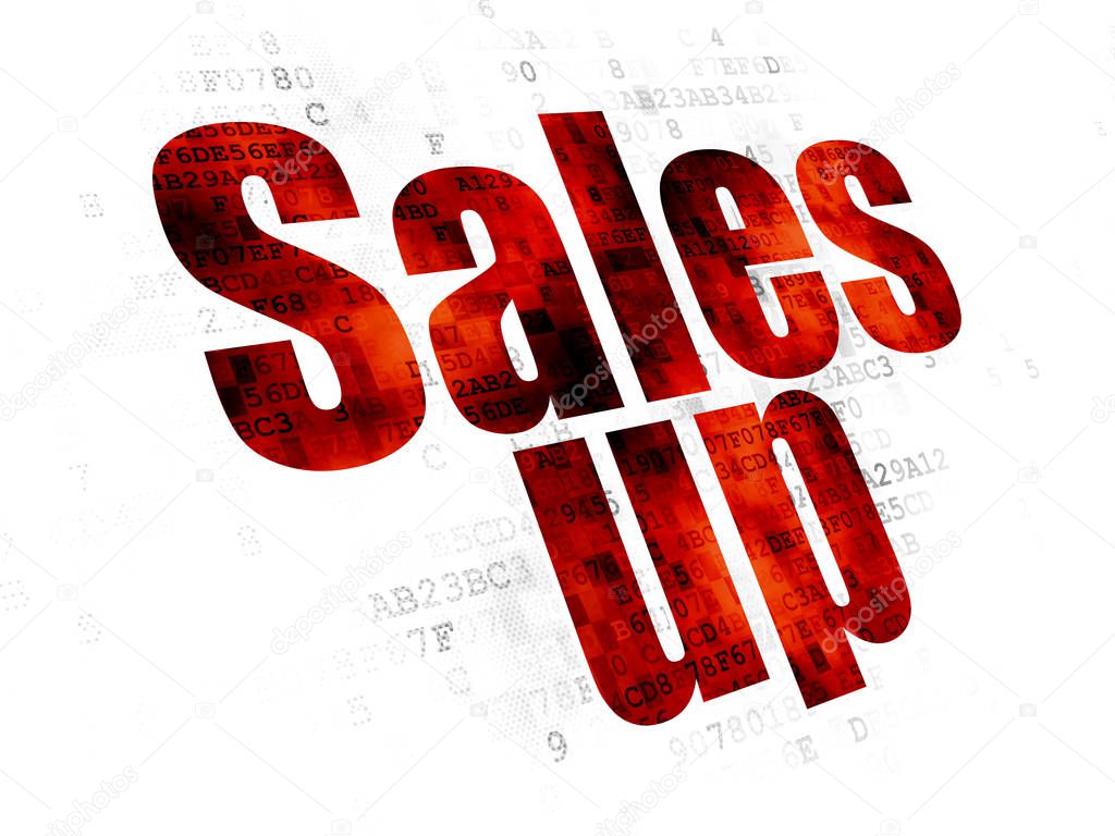Marketing concept: Sales Up on Digital background