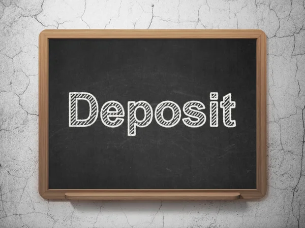 Banking concept: Deposit on chalkboard background — Stock Photo, Image