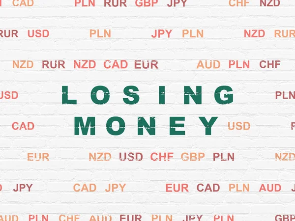 Banking konceptet: att förlora pengar på vägg bakgrund — Stockfoto