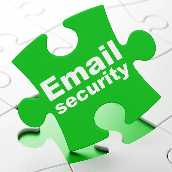 Concept de protection : Email Security sur fond de puzzle — Photo