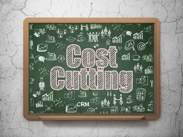 Business concept: Cost Cutting on School board background