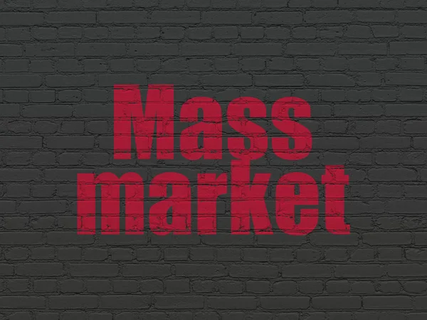 Concetto pubblicitario: Mass Market sullo sfondo della parete — Foto Stock