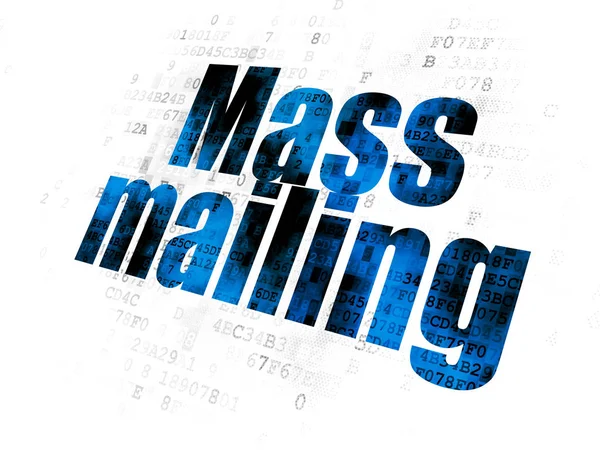 Concept publicitaire : Mass Mailing sur fond numérique — Photo