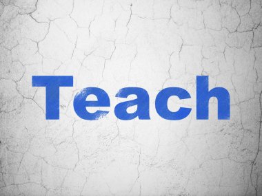 Eğitim kavramı: duvar arka plan üzerinde öğretmek