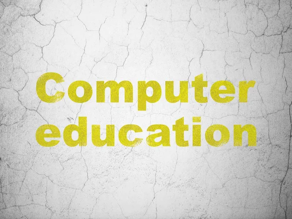 Conceito de educação: Computer Education on wall background — Fotografia de Stock