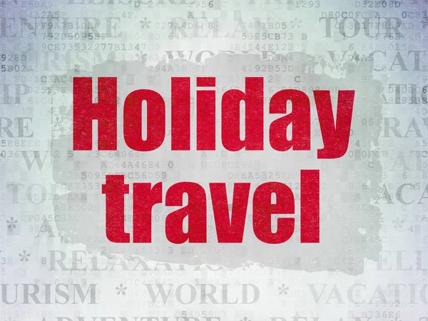 Conceito de turismo: Holiday Travel on Digital Data Paper background — Fotografia de Stock