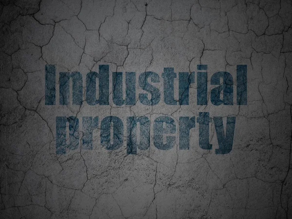 Concepto de ley: Propiedad industrial sobre fondo de pared grunge — Foto de Stock