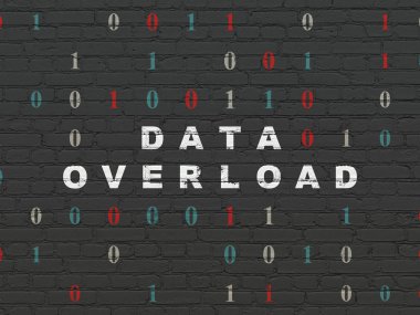 Veri kavramı: veri aşırı duvar arka plan üzerinde