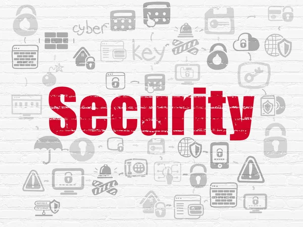 Security concept: Security on wall background — Stock Photo, Image