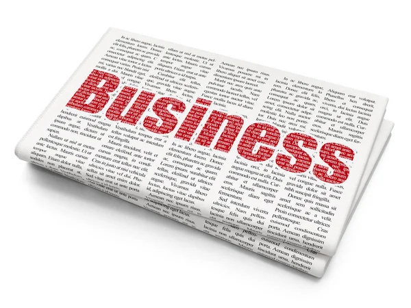 Concept de finance : Business on Newspaper background — Photo