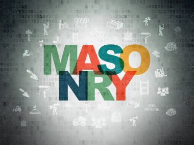 İnşaat kavramı: dijital veri kağıt arka plan duvar