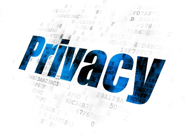 Concept de sécurité : Confidentialité sur fond numérique — Photo