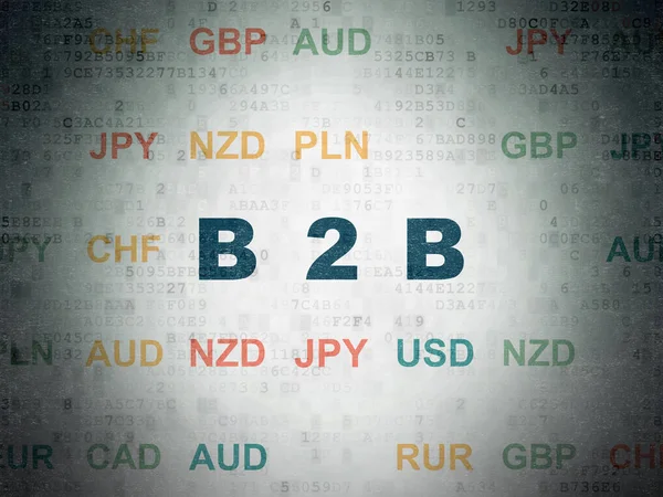 Finance concept: B2b on Digital Data Paper background