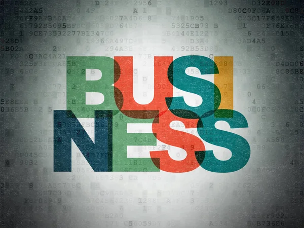 Koncepcja biznesowa: biznes na tle cyfrowych danych papierze — Zdjęcie stockowe