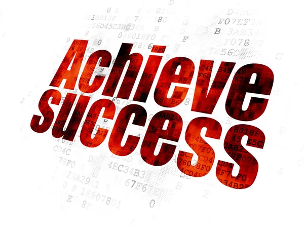 Business concept: Achieve Success on Digital background — Stock Photo, Image