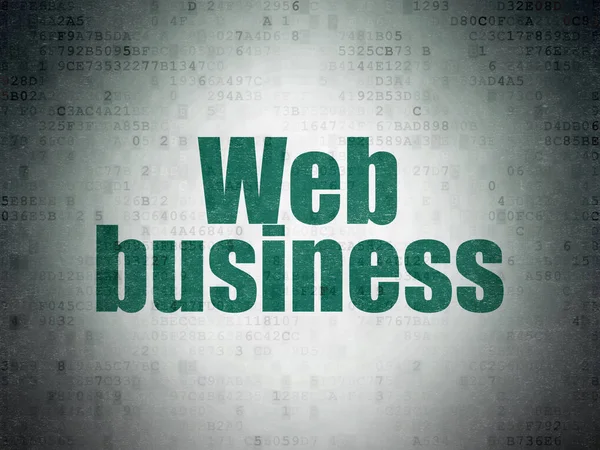 Web design concept: Web Business na tle cyfrowych danych papierze — Zdjęcie stockowe