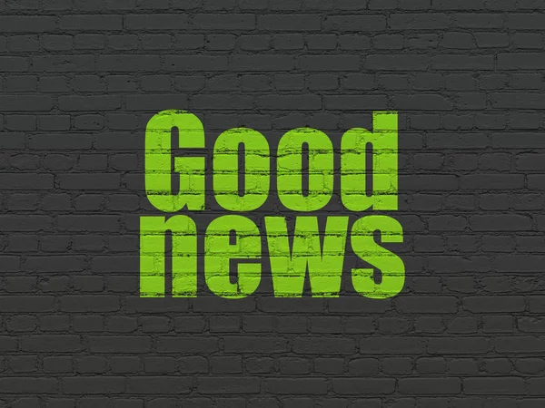 News concept: Good News on wall background — Stock Photo, Image