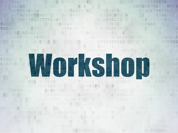 Conceito de aprendizagem: Workshop on Digital Data Paper background — Fotografia de Stock