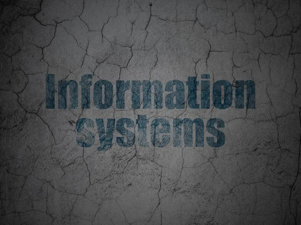 Data concept: Information Systems on grunge wall background — Stock Photo, Image