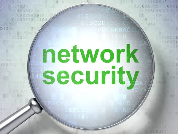 Security concept: Network Security with optical glass — Stock Photo, Image