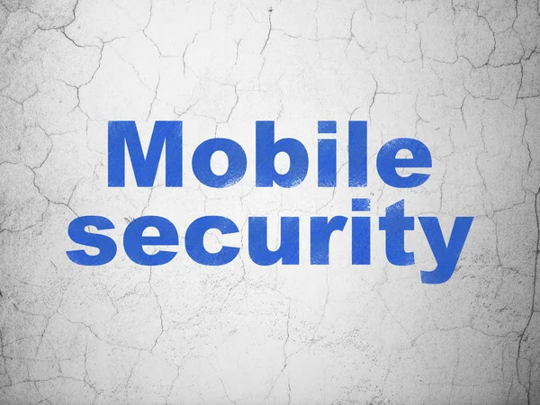Skydd koncept: Mobile Security på vägg bakgrund — Stockfoto
