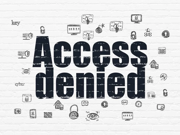 Safety concept: Access Denied on wall background — Stock Photo, Image