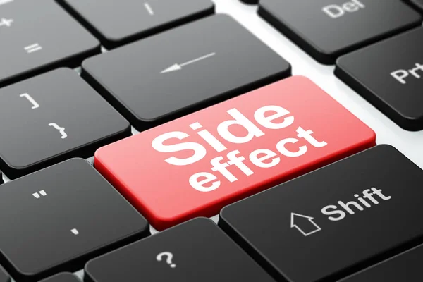 Geneeskunde concept: Side Effect op computer toetsenbord achtergrond — Stockfoto