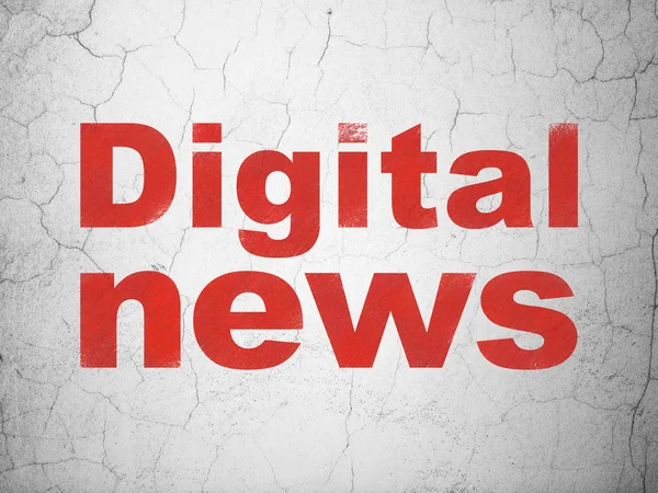 News concept: Digital News on wall background