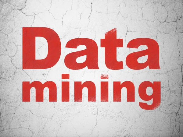 Concetto di informazione: Data Mining sullo sfondo della parete — Foto Stock