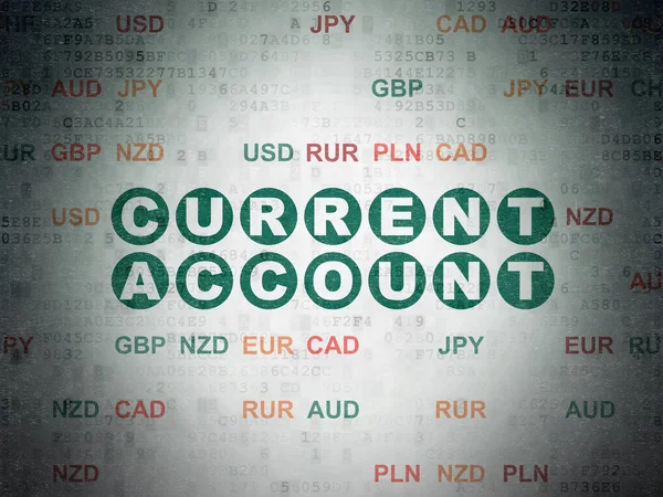 Money concept: Current Account on Digital Data Paper background — Stock Photo, Image