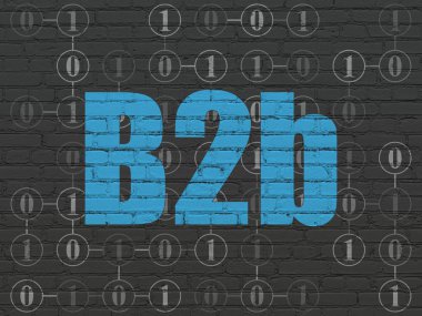 iş kavramı: duvar arka planda b2b