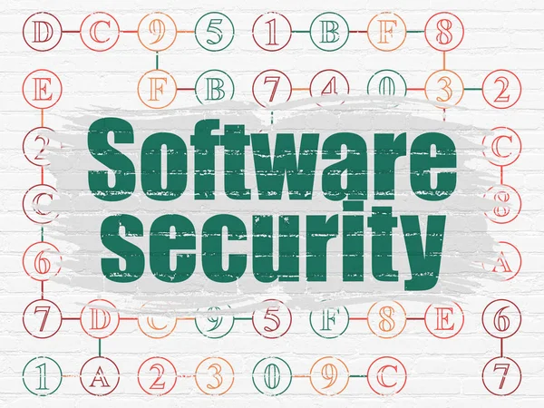 Concepto de seguridad: Software Seguridad en el fondo de pared — Foto de Stock