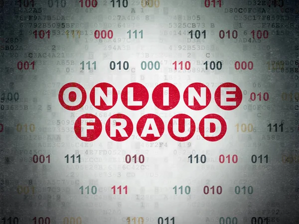 Safety concept: Online Fraud on Digital Data Paper background