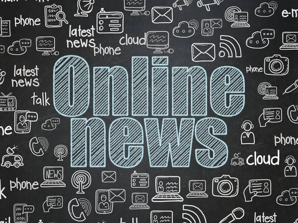 News concept: Online News on School board background