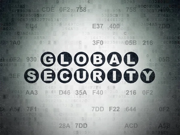 Schutzkonzept: Globale Sicherheit auf digitalem Datenpapier — Stockfoto