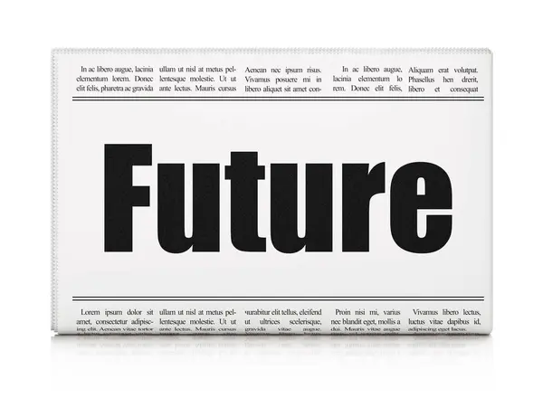 Concept de temps : titre du journal Future — Photo