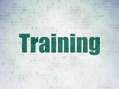 Kavram öğrenme: dijital veri kağıt arka plan üzerinde eğitim