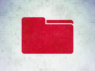 Ekonomi kavramı: dijital veri kağıt arka plan üzerinde klasör