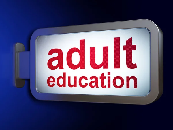 Concept d'étude : Éducation des adultes sur fond de panneau d'affichage — Photo