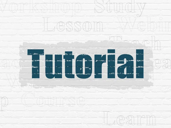 Learning concept: Tutorial on wall background — Stock Photo, Image