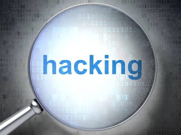 Concetto di privacy: Hacking con vetro ottico — Foto Stock