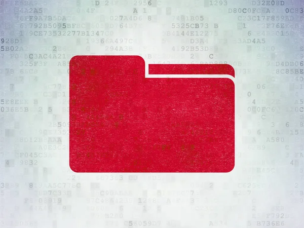 Ekonomi kavramı: dijital veri kağıt arka plan üzerinde klasör