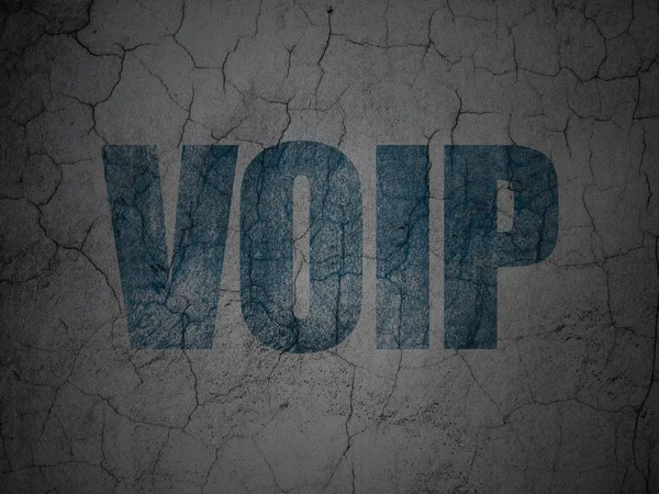 Web-Entwicklungskonzept: VoIP auf Grunge-Wand-Hintergrund — Stockfoto