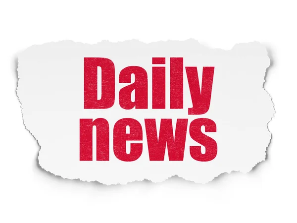 Concetto di notizie: Daily News su sfondo carta strappata — Foto Stock