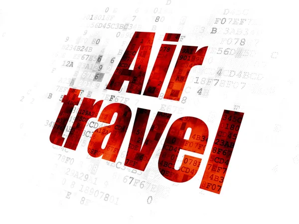 Conceito de turismo: Air Travel em fundo digital — Fotografia de Stock