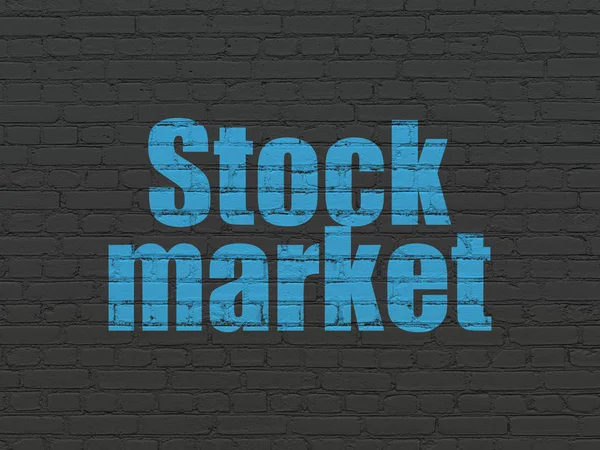 Business concept: Stock Market on wall background — Stock Photo, Image