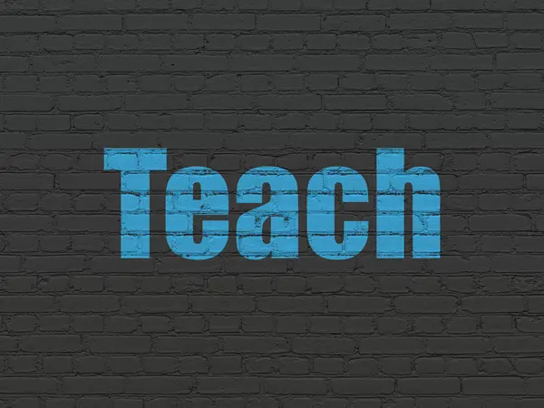 Conceito de educação: Ensinar sobre fundo de parede — Fotografia de Stock