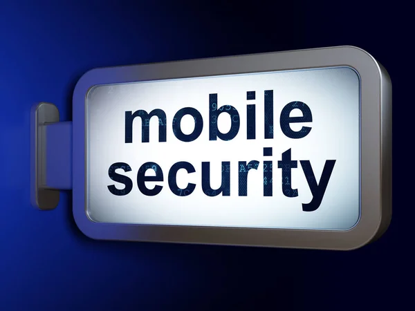 Privacy concept: Mobile Security on billboard background — Stock Photo, Image